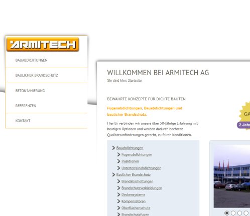 [Armitech AG Fugenabdichtungen Bauabdichtungen Injektionen Betonsanierung baulicher Brandschutz] Armitech AG Öffnungszeit