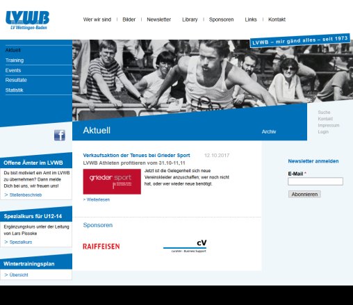 Aktuell | LV Wettingen Baden  &Ouml;ffnungszeit