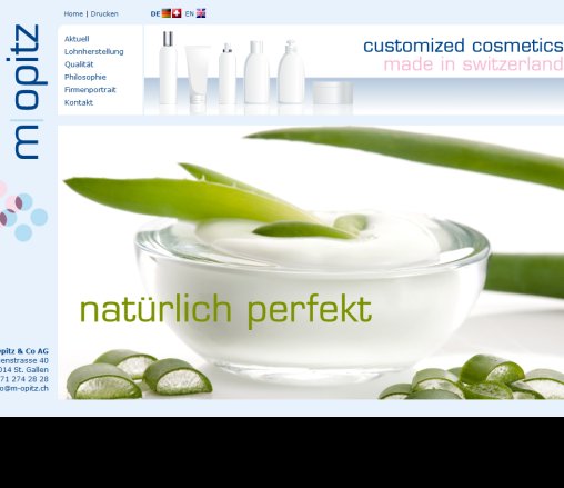 Herstellung Kosmetika  Kosmetik ohne Tierversuche   M. Opitz & Co AG M. Opitz & Co AG Öffnungszeit
