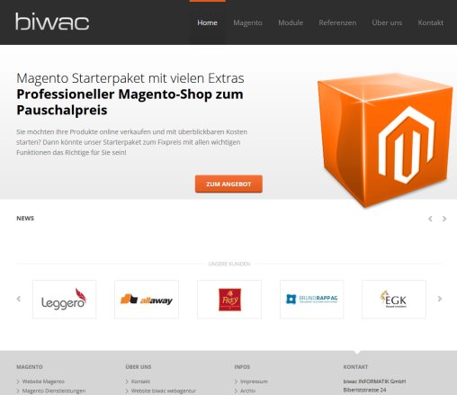 Ihr Magento Partner biwac webagentur » Magentocommerce biwac INFORMATIK GmbH Öffnungszeit