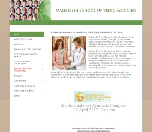 Study Maharishi Vedic Medicine  Öffnungszeit