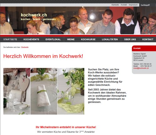 Startseite Kochwerk GmbH Öffnungszeit