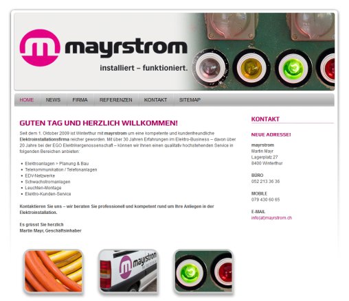 Mayrstrom   installiert. funktioniert. Ihr Elektroinstallateur in Winterthur.  Öffnungszeit