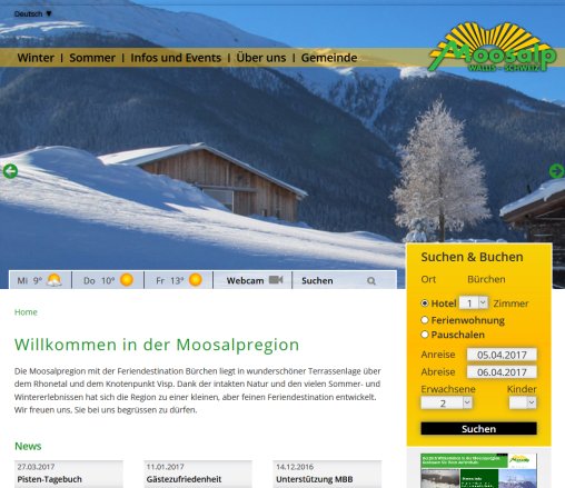 Bürchen Unterbäch   Willkommen in der Moosalpregion BAR Informatik AG Öffnungszeit