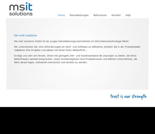 Home   Die msit solutions GmbH ist ein junges IT Dienstleistungsunternehmen. IT Support  Webdesign  IT Dienstleistungen  Hard  und Software  IT Beratung  IT Verkauf  Software Entwicklung Zürich   msit solutions GmbH msit solutions GmbH Öffnungszeit