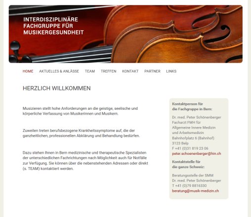 Home   Beratungsstelle für Musikermedizin Bern  Öffnungszeit