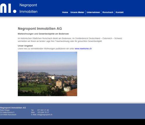 Negropont Immobilien :: Home Negropont Immobilien AG Öffnungszeit