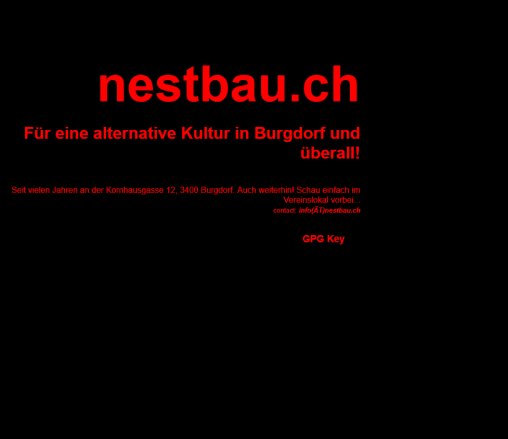 Verein NestBau   Für eine alternative Kultur in Burgdorf und überall!  Öffnungszeit