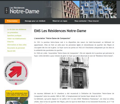EMS Les Résidences Notre Dame | EMS Les Résidences Notre Dame Genève  Öffnungszeit