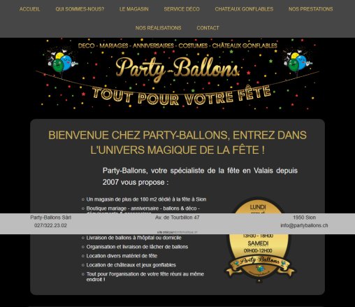 Partyballons.ch   Accueil  Öffnungszeit