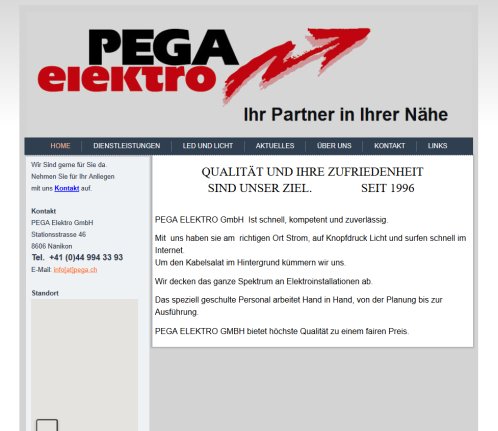 Willkommen bei PEGA Elektro GmbH  Öffnungszeit