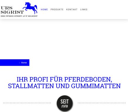 Ihr Pferd steht auf Sigrist!  Öffnungszeit