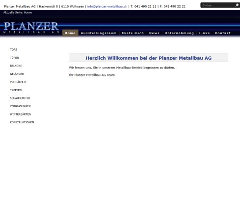 Home Planzer Metallbau AG Erfahrung Home Planzer Metallbau AG Öffnungszeit
