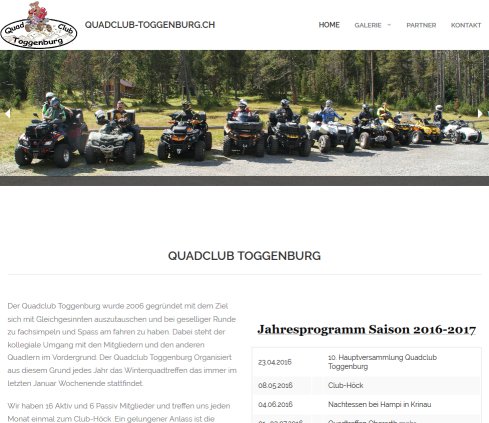 Quadclub Toggenburg  Öffnungszeit