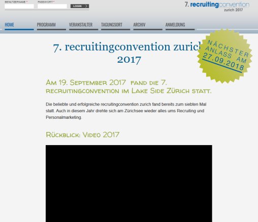 Ein voller Erfolg! Die 4. recruitingconvention zurich | Recruiting Convention  Öffnungszeit