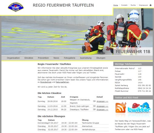 Regio Feuerwehr Täuffelen   Home  Öffnungszeit