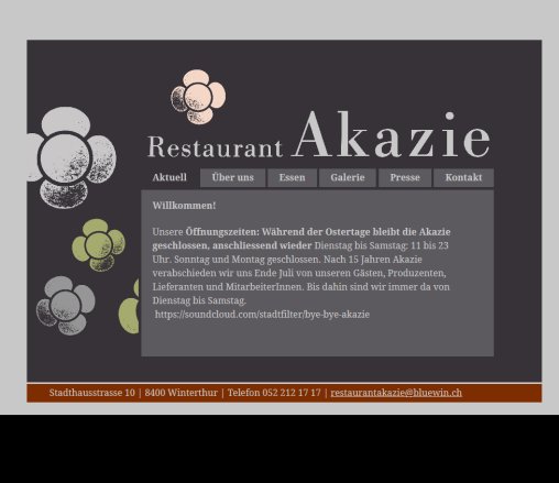 Restaurant Akazie   Öffnungszeit