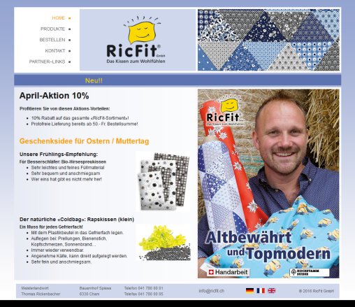 RicFit GmbH   Das Kissen zum Wohlfühlen  Öffnungszeit