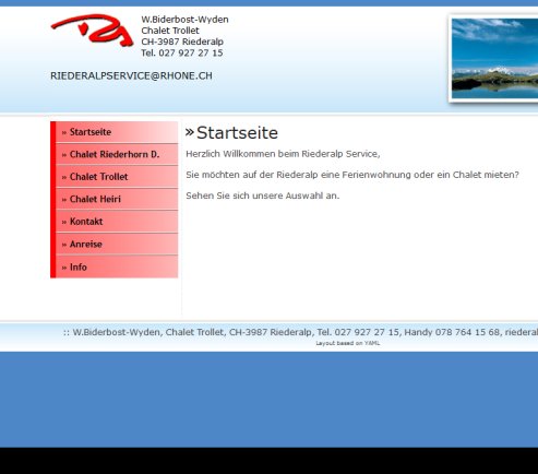 Startseite | www.riederalp service.ch  Öffnungszeit