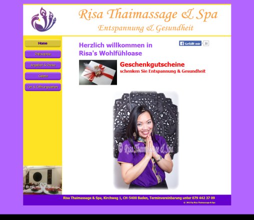 risa thaimassage.ch  Öffnungszeit