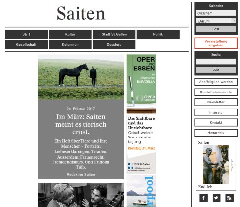 Saiten Ostschweizer Kulturmagazin |  Öffnungszeit
