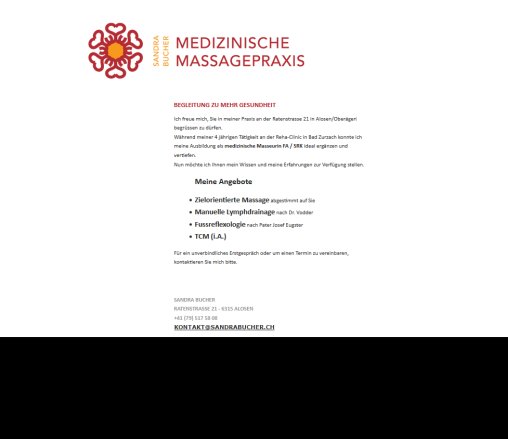 Sandra Bucher Medizinische Massage Alosen Aegeri Zug Baar Erfahrung Sandra Bucher Medizinische Massage Alosen Aegeri Zug Baar Öffnungszeit