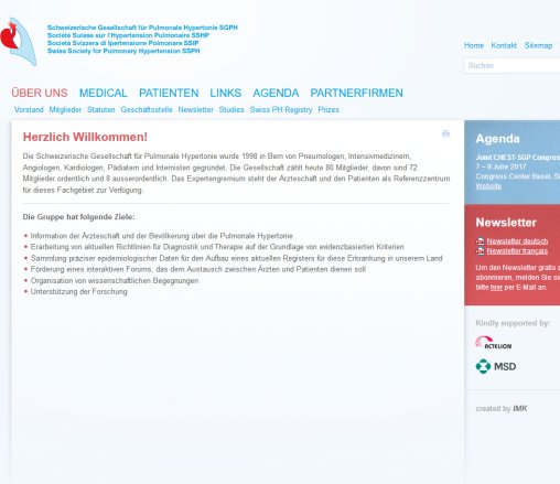 Über uns SGPH Schweizerische Gesellschaft für Pulmonale Hypertonie c/o IMK Institut für Medizin und Kommunikation AG Erfahrung Über uns SGPH Schweizerische Gesellschaft für Pulmonale Hypertonie c/o IMK Institut für Medizin und Kommunikation AG Öffnungszeit