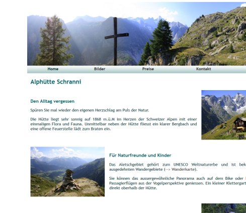 Alphütte Schranni  Öffnungszeit