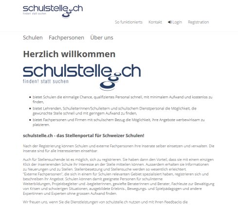 schulstelle.ch – herzlich willkommen! :: schulstelle.ch – herzlich willkommen! schulstelle.ch online jetzt die passende Schul Stelle finden!  Schulstellen  Lehrerstellen  Lehrer Sucht schule. schule sucht lehrer  Öffnungszeit