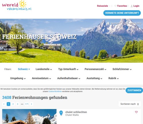 Schweizferienwohnung.ch bietet ihnen tausenden Ferienhäusern in aller Arten  Öffnungszeit
