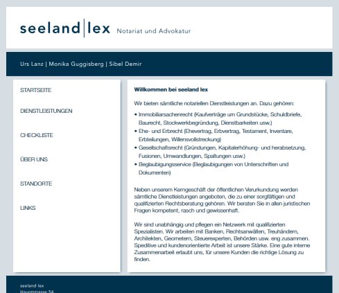 seeland lex Notariat und Advokatur Öffnungszeit