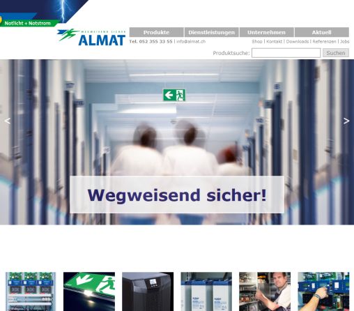 Notbeleuchtung  USV Anlagen  Notstromsysteme   ALMAT AG ALMAT AG Öffnungszeit