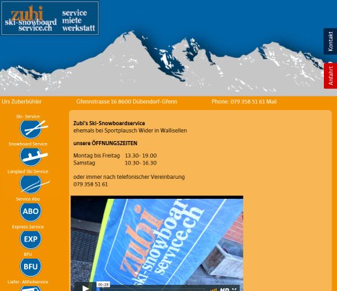 ski snowboardservice.ch Dübendor Gfenn  Öffnungszeit