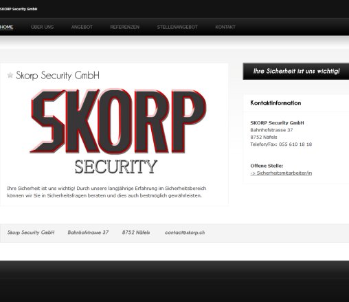 Sicherheitsdienst Personenschutz Eingangskontrolle SKORP Security GmbH Öffnungszeit