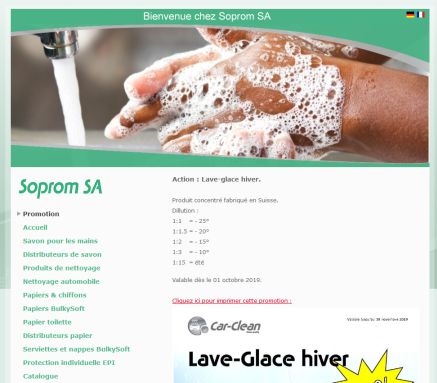 Promotion Savon mains  produits de nettoyage et papiers d'essuyage  Öffnungszeit