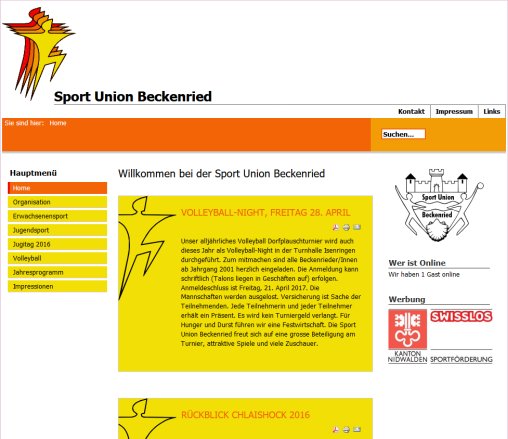 Willkommen bei der Sport Union Beckenried  Öffnungszeit