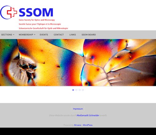 SSOM – Swiss Society for Optics and Microscopy  Öffnungszeit