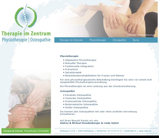 Therapie im Zentrum   Physiotherapie | Osteopathie in Schaffhausen  Öffnungszeit