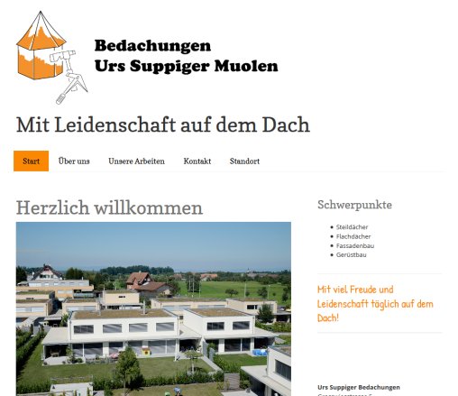 www.suppiger.ch   Bedachung  Dach  Fassaden  Geruestbau  Ostschweiz  Öffnungszeit