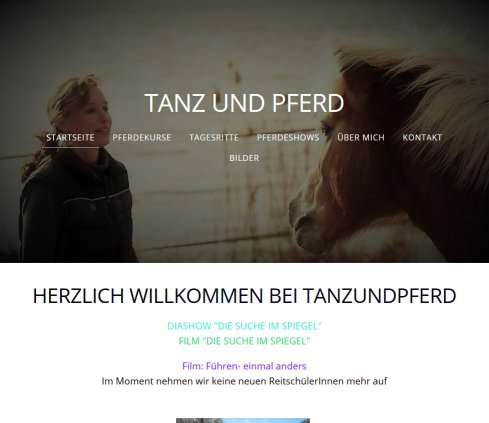 www.tanzundpferd.ch: Home  Öffnungszeit