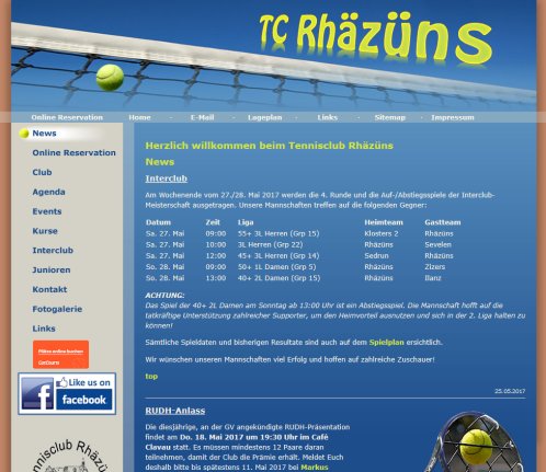 TC Rhäzüns   Home  Öffnungszeit