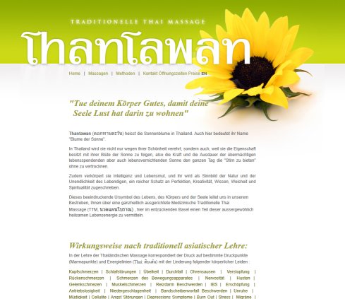 Traditionelle Thai Massage Basel: ThanTawan HealthCare GmbH  Öffnungszeit