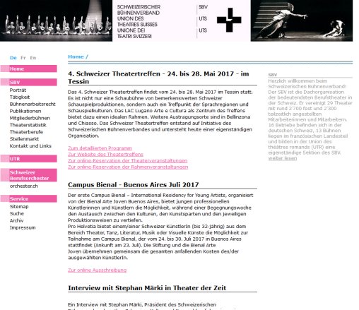 Schweizerischer Bühnenverband SBV: home_de  Öffnungszeit