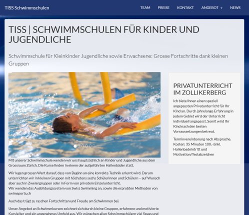 TISS | Schwimmschulen für Kinder und Jugendliche Tiss Schwimmschulen GmbH Öffnungszeit