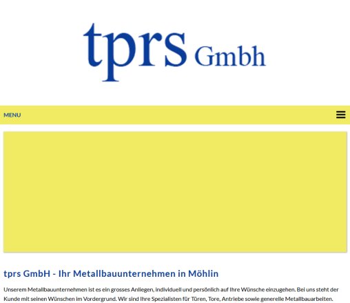 Tprs GmbH in Muttenz – Metall – dauerhaft formschön und stabil tprs GmbH Öffnungszeit