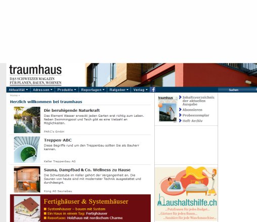 Portal für Systemhäuser  Fertighäuser  Systemhaus  Fertighaus  Hausbau  Hauskauf  Typenhaus  Ausbau  Neubau  Einfamilienhaus >   traumhaus B+L Verlags AG Öffnungszeit