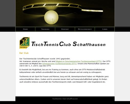 Tischtennisclub Schaffhausen  Öffnungszeit