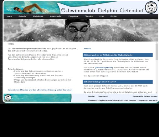 Schwimmclub Delphin Uetendorf  Öffnungszeit