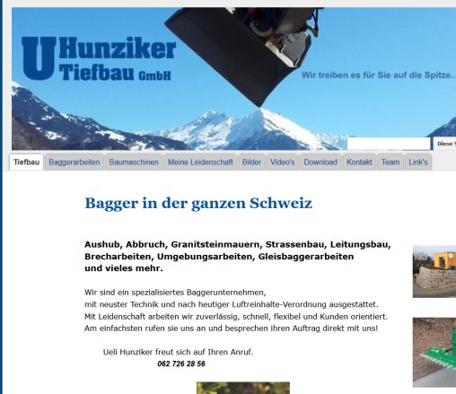 U.Hunziker Tiefbau_GmbH U.Hunziker Tiefbau GmbH Öffnungszeit