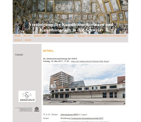 Vereinigung der Kunsthistorikerinnen und Kunsthistoriker in der Schweiz   Aktuell  Öffnungszeit